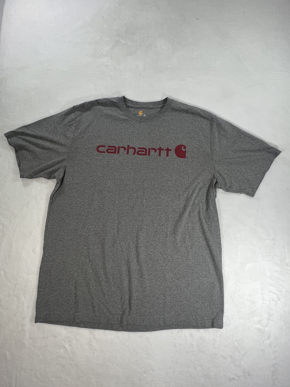 Carhartt Mens XL Gray Short Sleeve Graphic Logo T-Shirt Original Fit K195 020